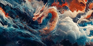 海浪中腾跃的东方巨龙