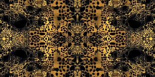 华丽豹纹对称图案纹理