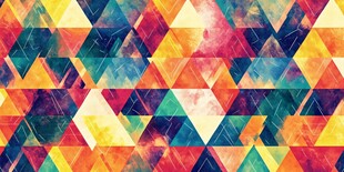 多彩几何三角拼接图案