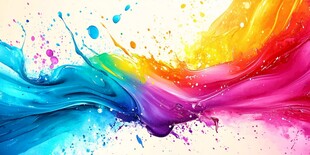 缤纷色彩碰撞的绚丽瞬间