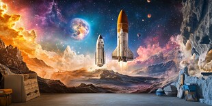 梦幻宇宙火箭发射场景