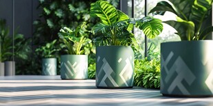 室内绿植盆栽的清新景致