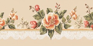 复古花卉蕾丝装饰边饰