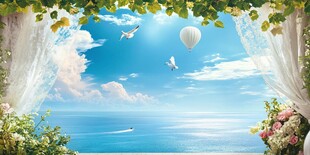 梦幻海景花园浪漫景致