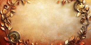 金色叶环复古背景图