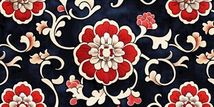 中式传统花卉纹样图案