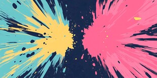 色彩斑斓的喷溅艺术背景