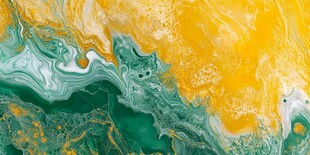 黄绿交融流体艺术纹理