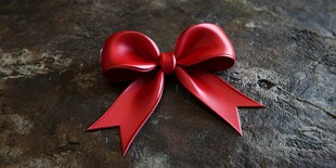 红色精美蝴蝶结装饰