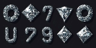 钻石数字造型闪耀登场