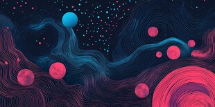 梦幻宇宙星球奇幻插画