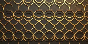 金色鱼鳞状立体装饰图案