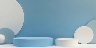 简约几何展示台背景场景