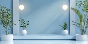 清新室内绿植装饰场景