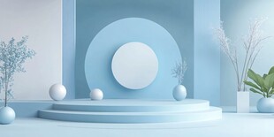 简约清新风产品展示场景