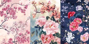 古风花卉图案设计素材