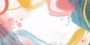 多彩抽象笔触艺术背景图