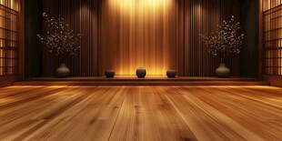 日式禅意木质室内空间
