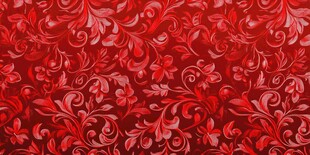 红色花卉纹理图案背景