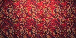 复古红金花纹背景图案