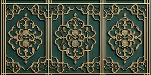 中式古典雕花金属装饰图案