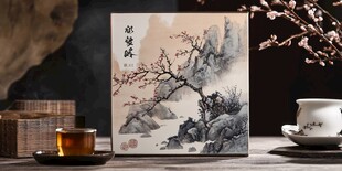 中式茶韵画册与茶具之美