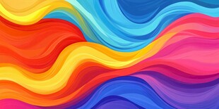 缤纷色彩波浪动感背景图