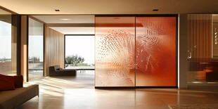 现代居室艺术玻璃隔断设计