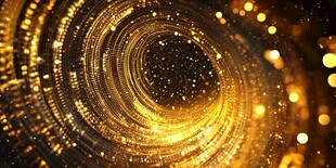 金色流光旋涡梦幻背景