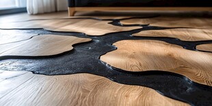 创意拼接木地板纹理展示