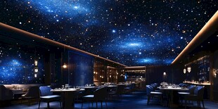 梦幻星空主题餐厅内部