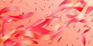 飘飞彩带营造欢庆氛围