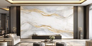 现代奢华大理石客厅背景墙