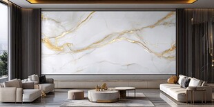 奢华大理石背景墙客厅设计