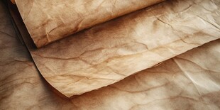 复古褶皱牛皮纸纹理特写