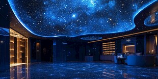 梦幻星空主题豪华室内空间