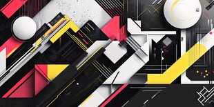 几何抽象风炫酷图形背景