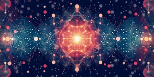 梦幻星空分形艺术背景图