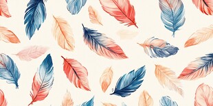 水彩羽毛图案背景设计