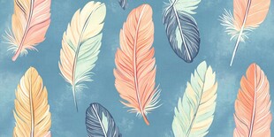 梦幻羽毛图案背景设计