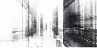 未来都市抽象线条景观