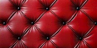 红色皮革软包纹理特写