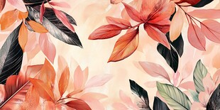 1 绚丽多彩的花卉图案背景