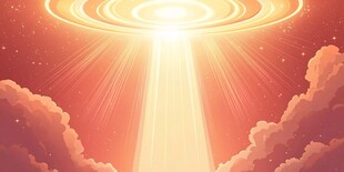 梦幻天空中的神秘光束