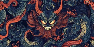 神秘海怪插画