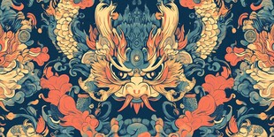 中式龙纹精美传统图案