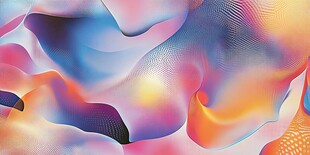 梦幻多彩流体艺术图案