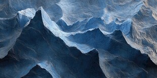 蓝色山峦壮丽景观