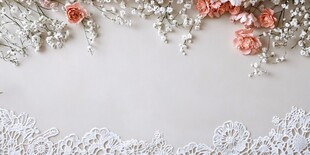 浪漫蕾丝花卉装饰背景