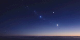 夜空中的璀璨星座与行星